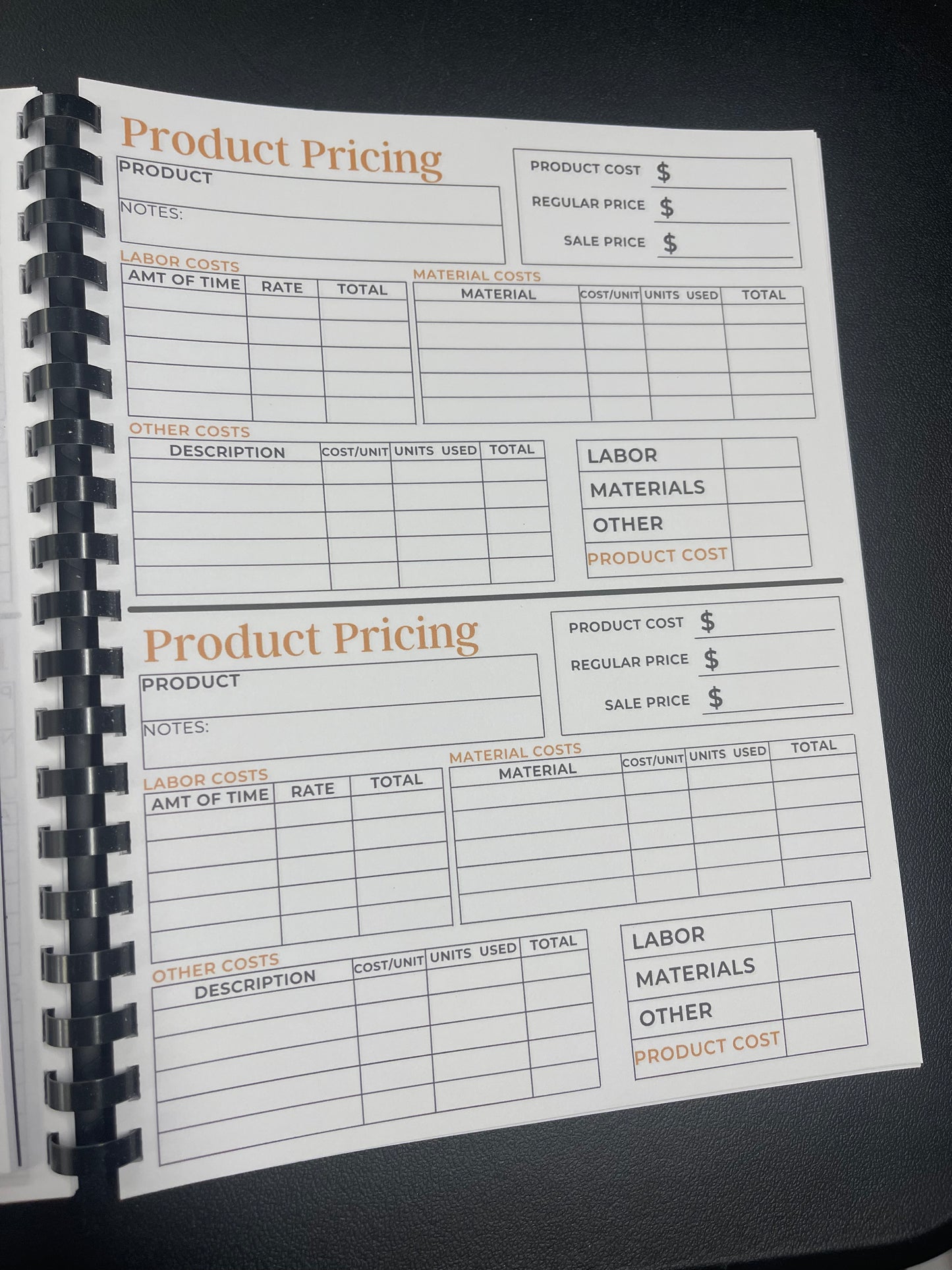 Product Pricing - Binded