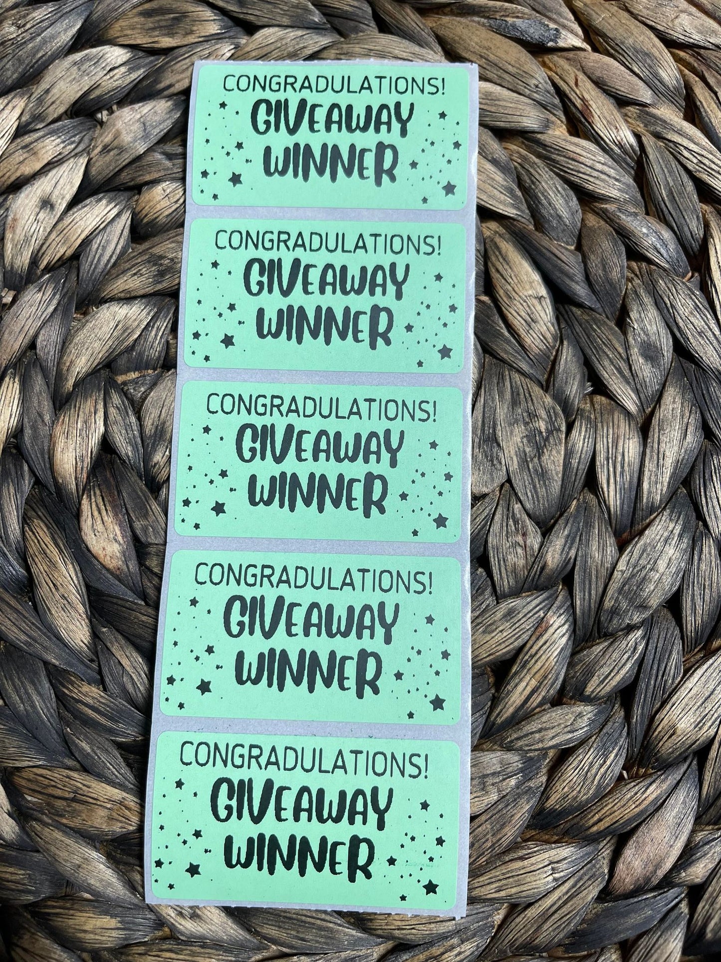 #37 - Congratulations Giveaway Winner