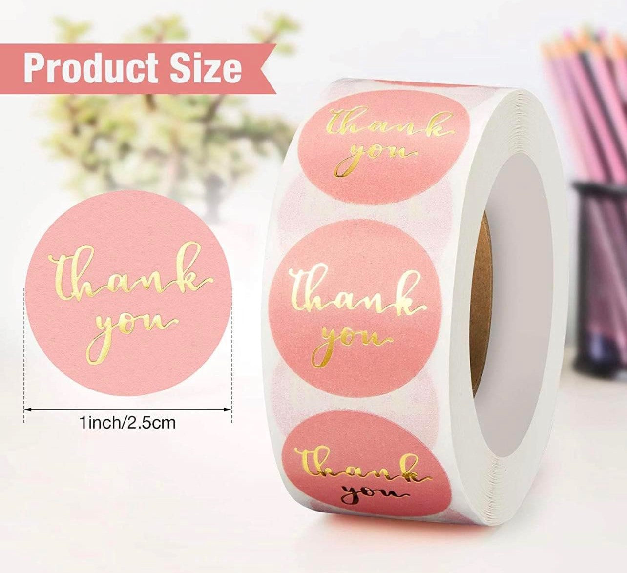 1" Roll - Thank You Single Color