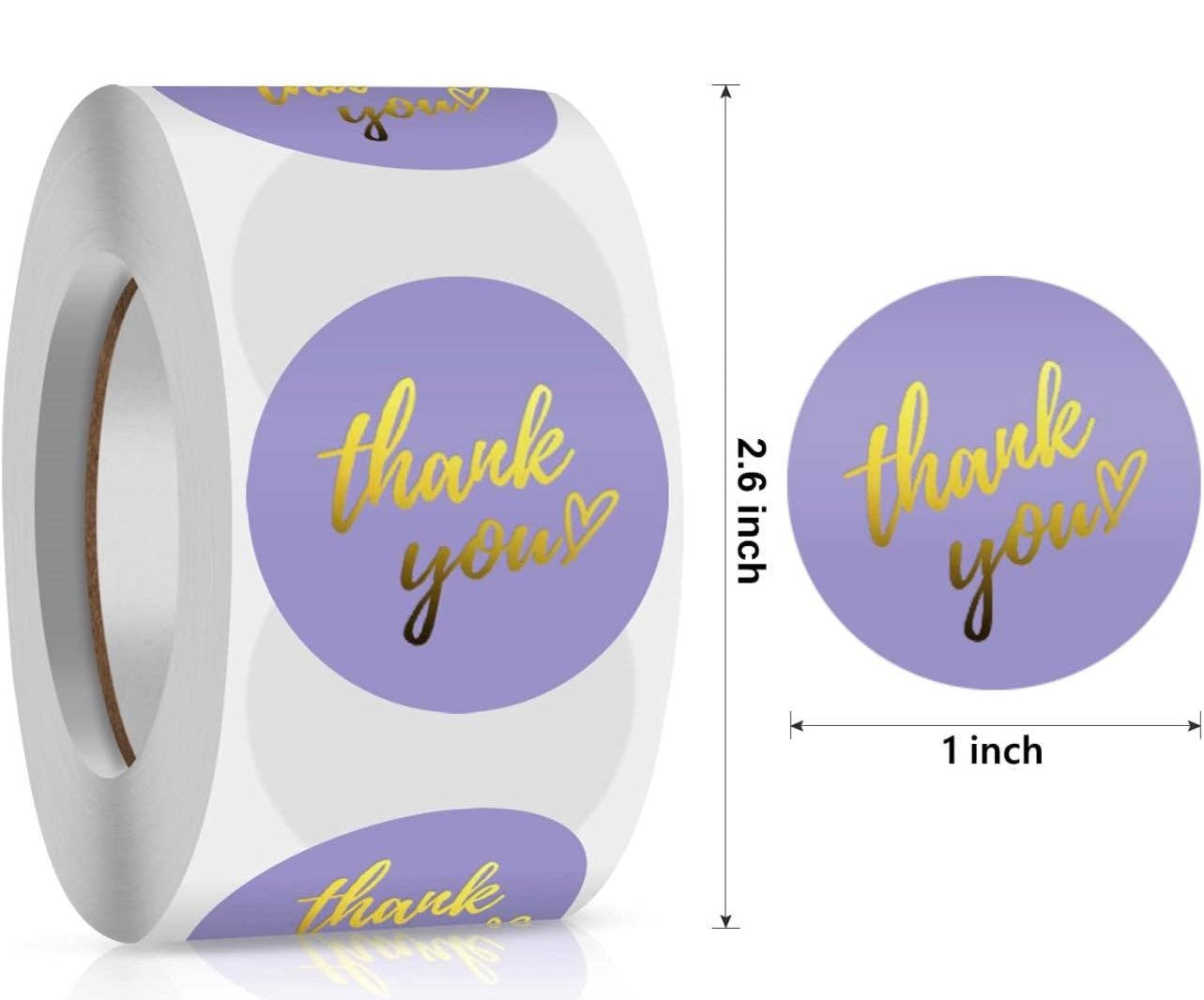 1" Roll - Thank You Single Color