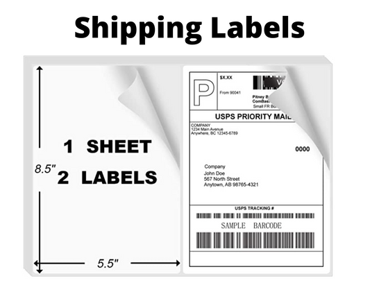 Shipping Label Sheets (25 pack)